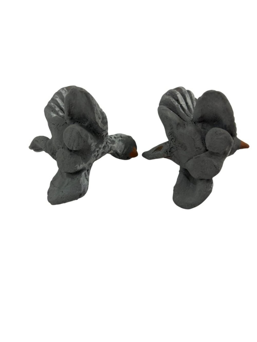 Miniature Gray Turkey Figurines - Set Of 2 - Rustic Decor - Approx. 2.5" Tall 56 - Picture 3 of 5